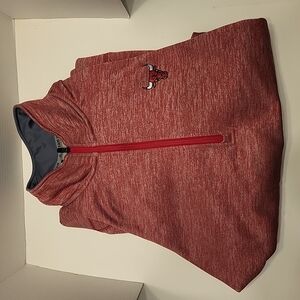 Chicago Bulls Addidas Red 1/4 Zip Team Issue sweater. Size 2XL Climawarm
